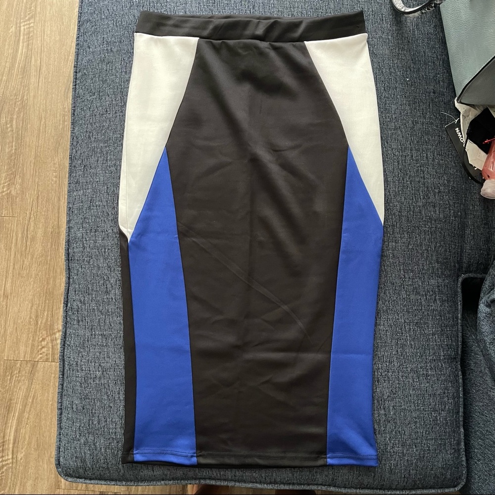 Multicolor pencil skirt